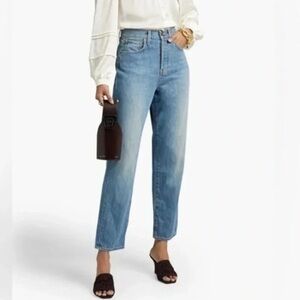 Veronica Beard Blake Jeans Light Blue Denim High Rise Cropped